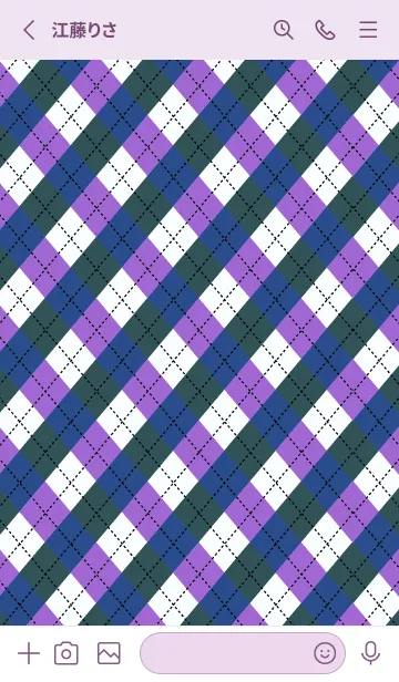 [LINE着せ替え] アーガイル チェック 23の画像2