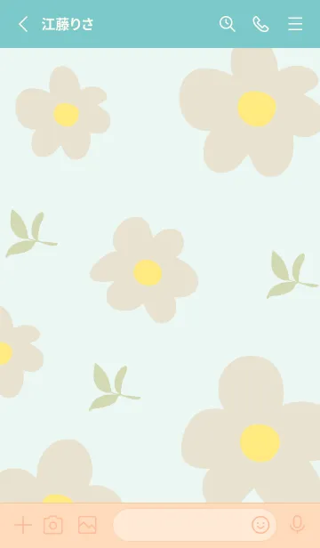 [LINE着せ替え] くすみカラー 北欧風 花14の画像2