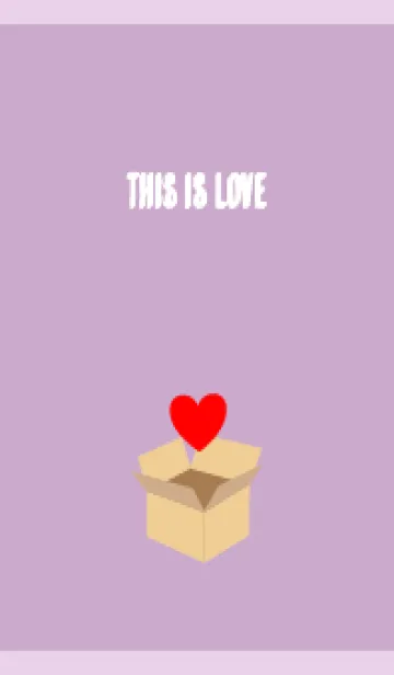 [LINE着せ替え] 段ボールの中から愛 薄い紫の画像1