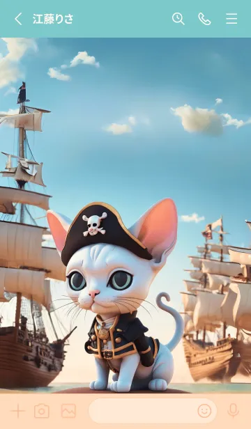 [LINE着せ替え] Sphynx cat Pirateの画像2