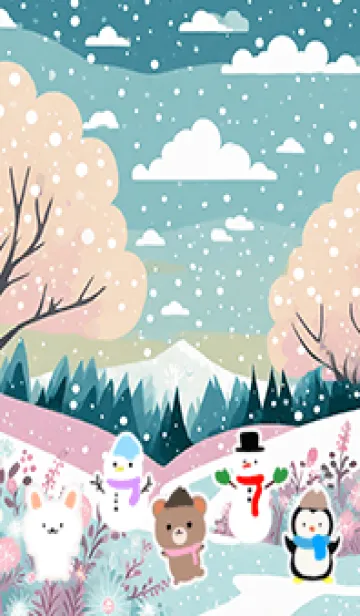 可愛い北欧風着せかえ(Winter-549)のLINE着せ替え
