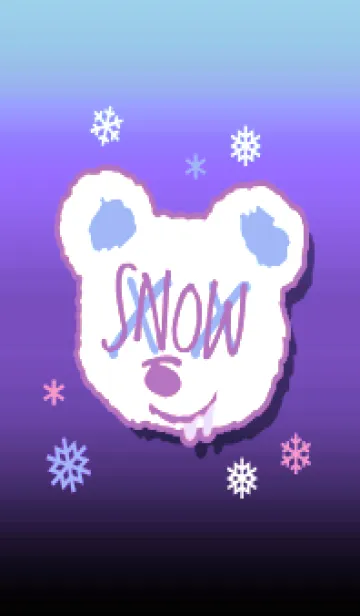 [LINE着せ替え] スノー グラデーション ベア 16の画像1