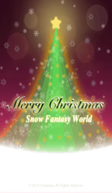 [LINE着せ替え] Merry Christmas Snow Fantasy-Wine redの画像1