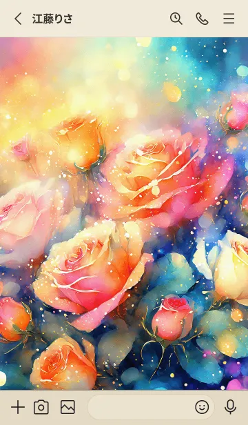 [LINE着せ替え] 薔薇(バラ)の花の着せかえ(R529)の画像2