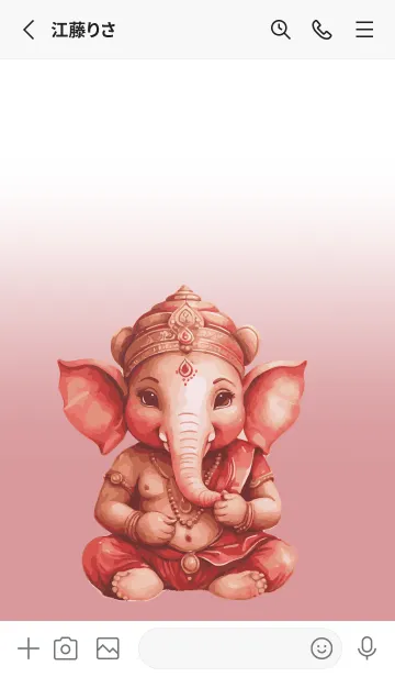 [LINE着せ替え] Love Red Ganesha Theme (JP)の画像2