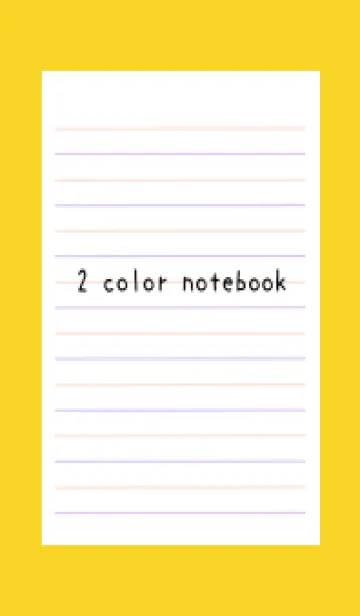 [LINE着せ替え] 2色ノート/ピンク&パープル/イエロー/赤の画像1