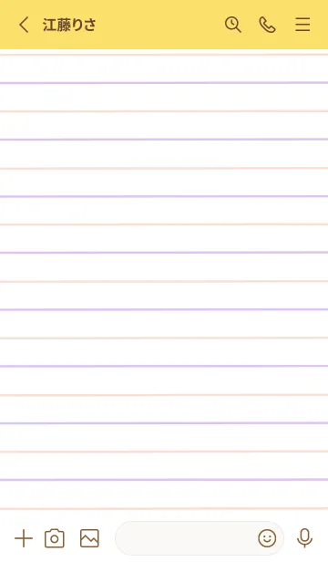 [LINE着せ替え] 2色ノート/ピンク&パープル/イエロー/赤の画像2