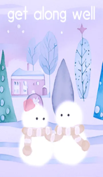 [LINE着せ替え] purple♡仲良しな冬12_1の画像1