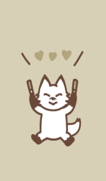 [LINE着せ替え] 推し色きつね(yellow)の画像1