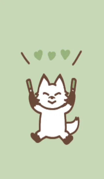 [LINE着せ替え] 推し色きつね(yellow green)の画像1