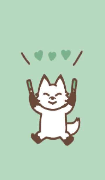 [LINE着せ替え] 推し色きつね(green)の画像1