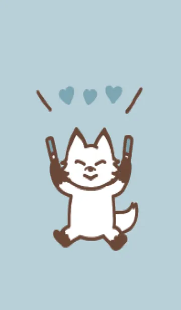 推し色きつね(light blue)の着せ替えメイン画像
