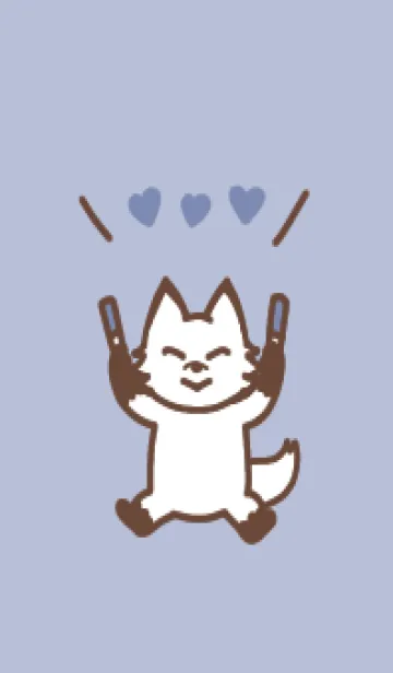 [LINE着せ替え] 推し色きつね(blue)の画像1