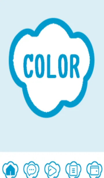 [LINE着せ替え] blue color U42の画像1