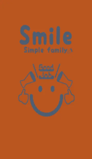 [LINE着せ替え] スマイル＆グッジョブ 代赭の画像1