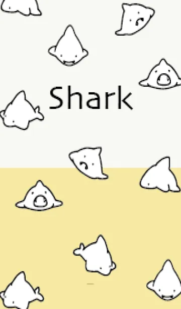 [LINE着せ替え] 黄色 : シンプルなサメ！の画像1