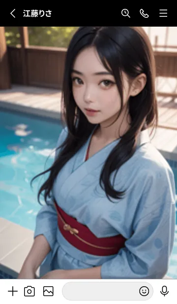 [LINE着せ替え] 少女が一人 #LU010。の画像2