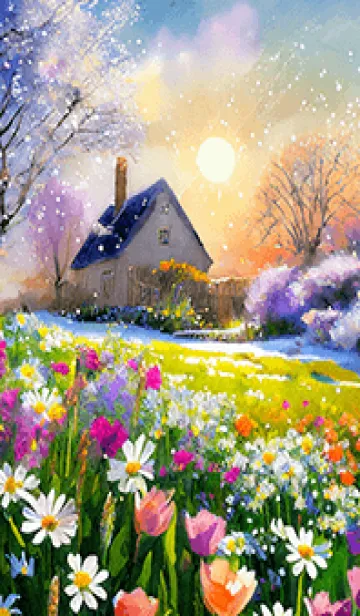 [LINE着せ替え] 優美な冬の風景の着せかえ(Winter-484)の画像1