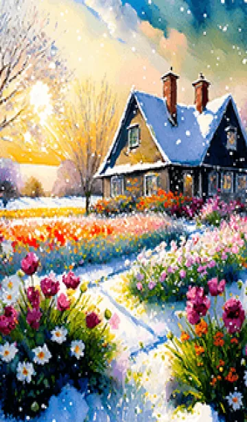 [LINE着せ替え] 優美な冬の風景の着せかえ(Winter-485)の画像1