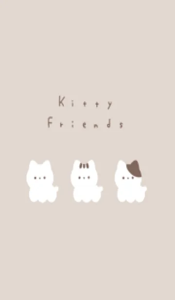 ゆるいねこ /ベージュブラウンのLINE着せ替え