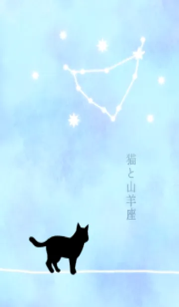 [LINE着せ替え] 【12星座】山羊座と猫の画像1