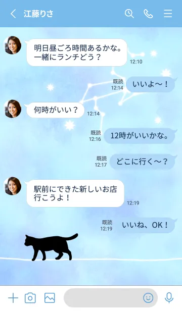 [LINE着せ替え] 【12星座】獅子座と猫の画像3