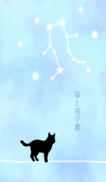 [LINE着せ替え] 【12星座】双子座と猫の画像1