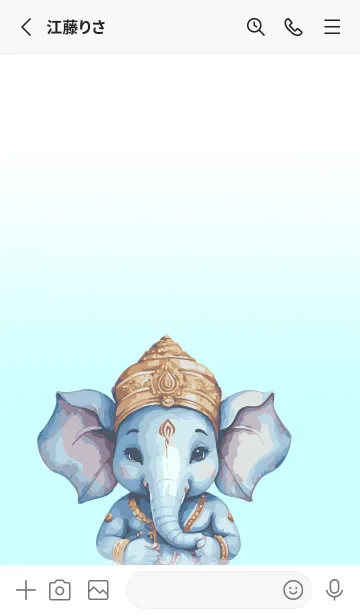 [LINE着せ替え] Love Blue Ganesha Theme (JP)の画像2