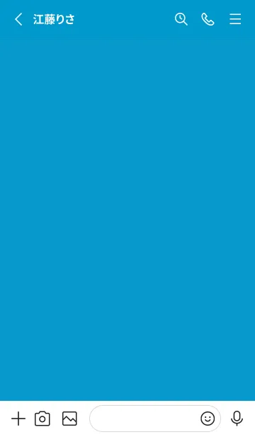 [LINE着せ替え] シンプル招き猫／水色×紺色の画像2