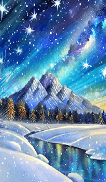 [LINE着せ替え] 優美な冬の風景の着せかえ(Winter-508)の画像1