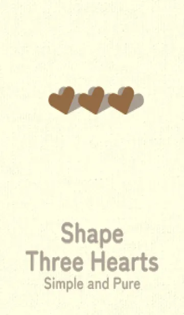 [LINE着せ替え] 3つのハート型の着せかえ カフェオレの画像1