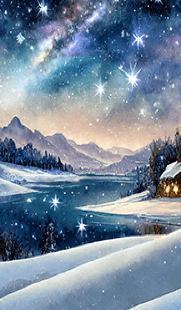 [LINE着せ替え] 優美な冬の風景の着せかえ(Winter-507)の画像1