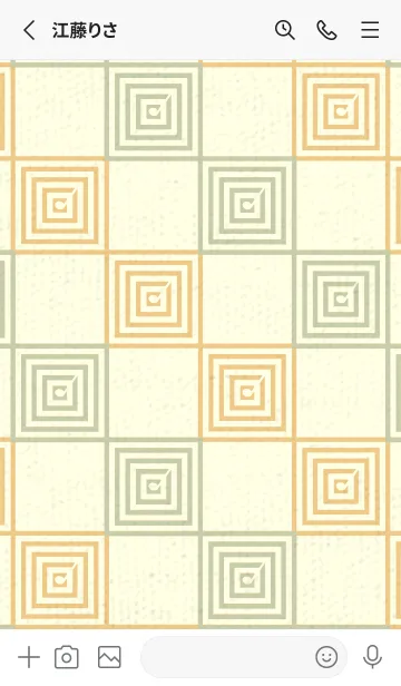 [LINE着せ替え] 和音 市松模様 音符  ペールサローの画像2