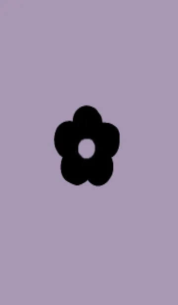 [LINE着せ替え] 大人のシンプルフラワー(blackpurple)の画像1