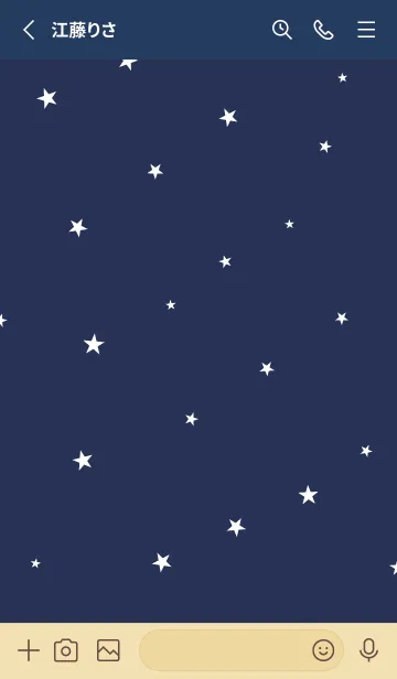 [LINE着せ替え] ネイビーとホワイトな星。の画像2