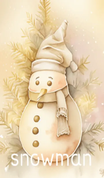 [LINE着せ替え] beige♡snowman05_1の画像1