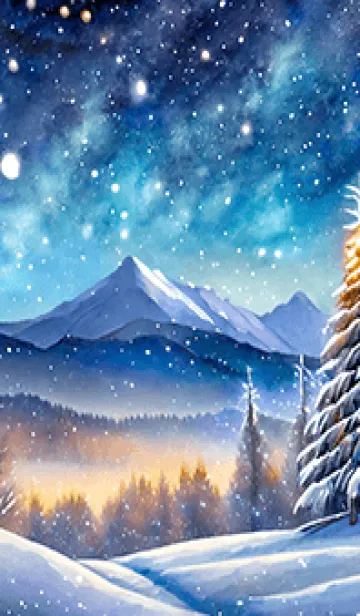 [LINE着せ替え] 優美な冬の風景の着せかえ(Winter-504)の画像1