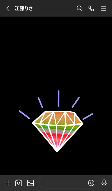 [LINE着せ替え] グラデーション ダイヤモンド .123の画像2