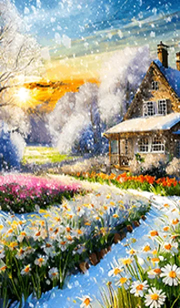 [LINE着せ替え] 優美な冬の風景の着せかえ(Winter-500)の画像1