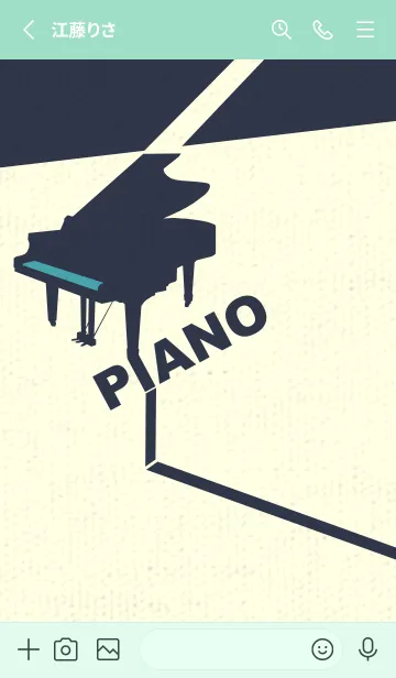 [LINE着せ替え] グランドピアノ  薄桜の画像2