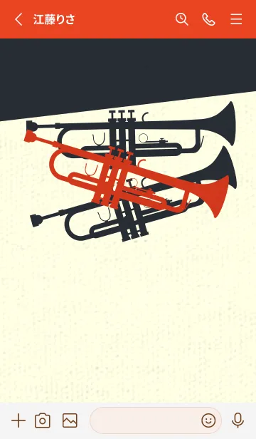 [LINE着せ替え] Trumpet CLR 緋色の画像2