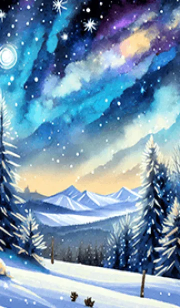 [LINE着せ替え] 優美な冬の風景の着せかえ(Winter-516)の画像1