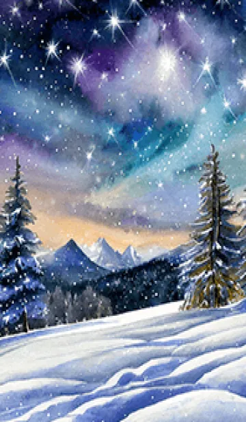 [LINE着せ替え] 優美な冬の風景の着せかえ(Winter-517)の画像1