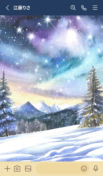 [LINE着せ替え] 優美な冬の風景の着せかえ(Winter-517)の画像2