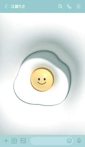[LINE着せ替え] bluegreen♡ニコニコ目玉焼き06_1の画像2