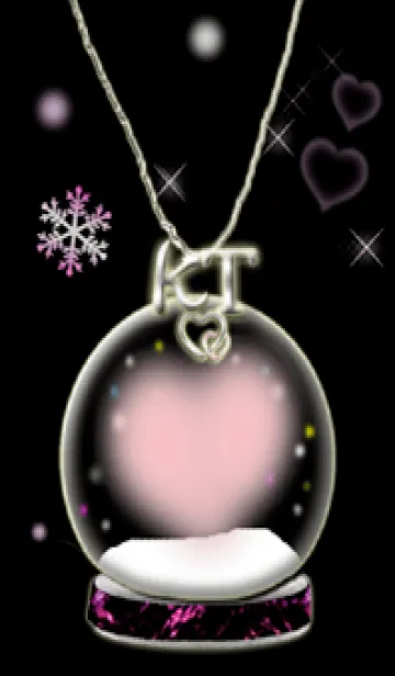 [LINE着せ替え] イニシャル32 K&T  スノードームの画像1