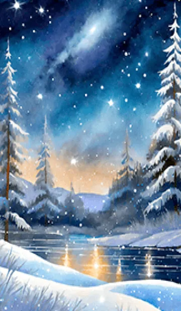 [LINE着せ替え] 優美な冬の風景の着せかえ(Winter-518)の画像1