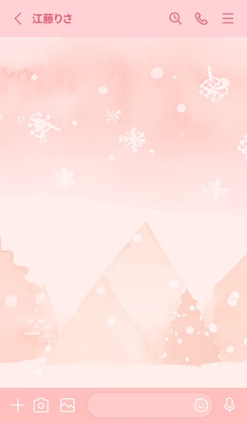 [LINE着せ替え] pink☆ナチュラルな冬景色03_1の画像2