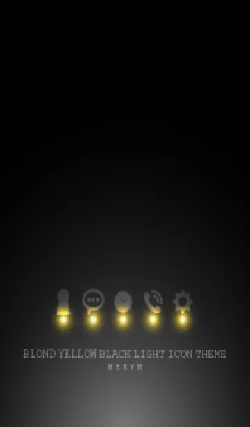 [LINE着せ替え] BLOND YELLOW BLACK LIGHT ICON THEMEの画像1