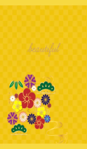 [LINE着せ替え] 綺麗な華 黄色の画像1